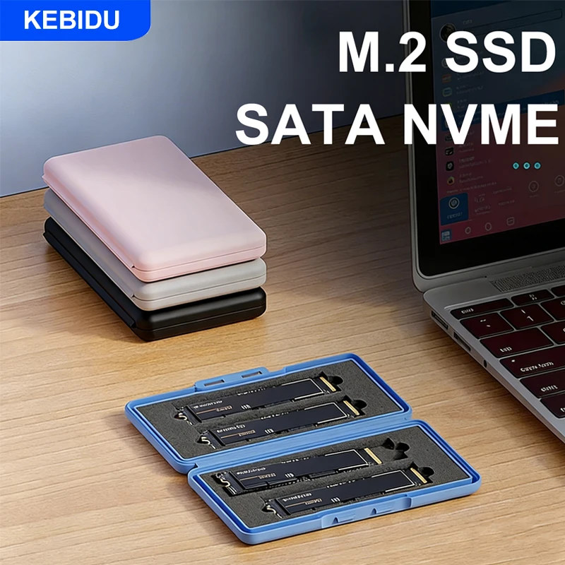 

Сумка для SSD-накопителей Kebidu: портативный чехол для M.2 SATA NVME PCIE, антистатический, водонепроницаемый защитный чехол для твердотельных накопителей