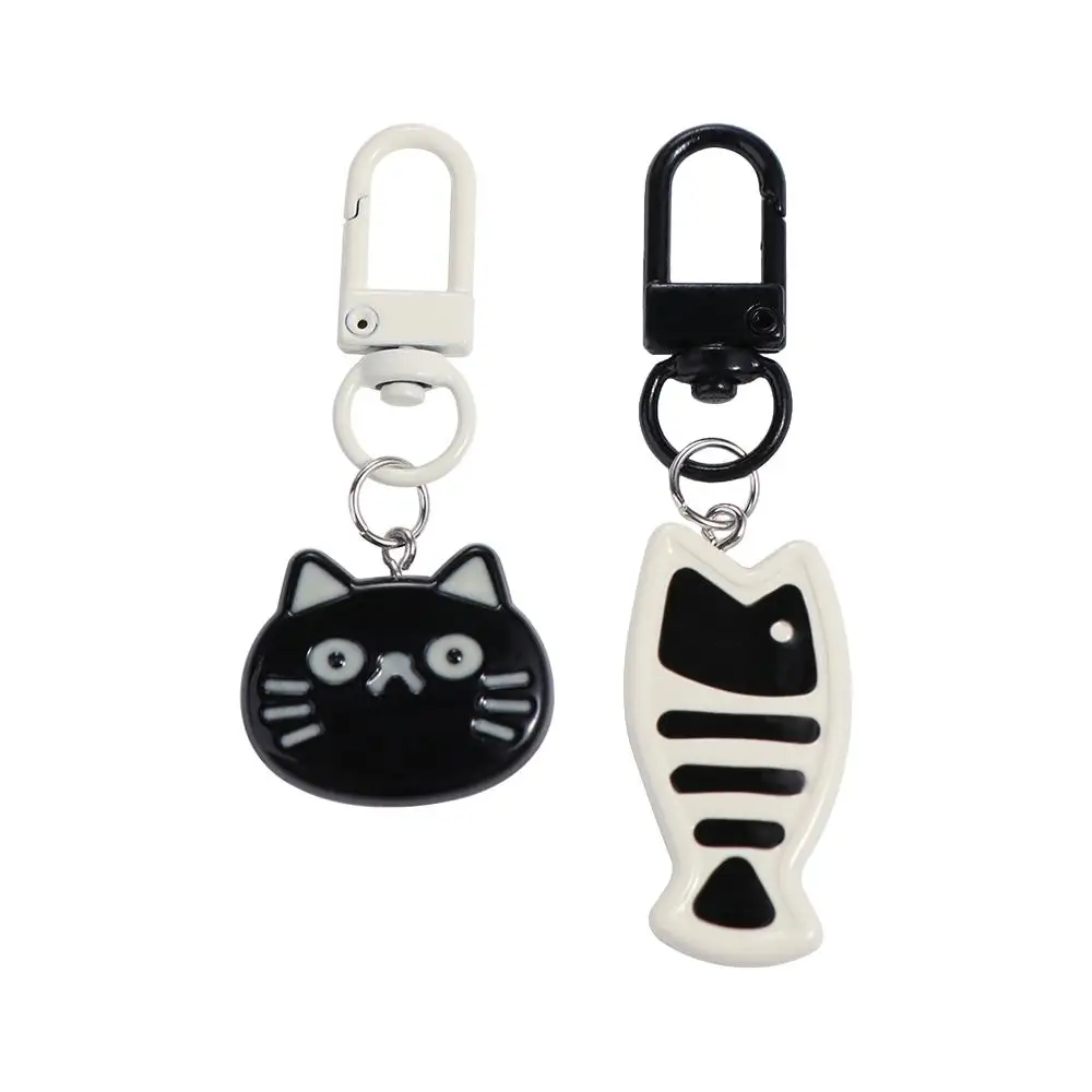 LLavero de gato bonito creativo, colgante de gatito de pareja Kawaii de dibujos animados, llavero de Animal, llavero de pez Unisex