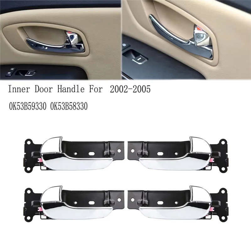 

AS-For KIA Sedona(CARVIVAL) 2002- 2005 Inside Door Handle 0K53B59330 0K53B58330 Car Inner Door Handle Replacement Part Chrome