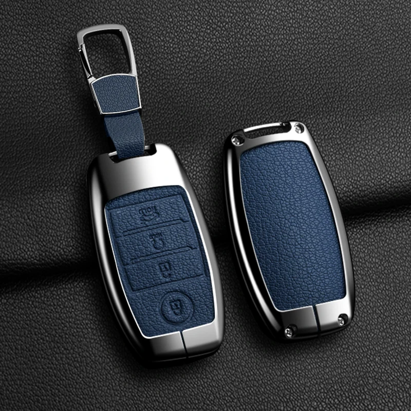 High Quality Zinc Alloy Leather Car Key Case Cover For KIA Sportage Cerato Optima K2 K3 K4 K5 RIO Picanto Soul Sorento Sedona