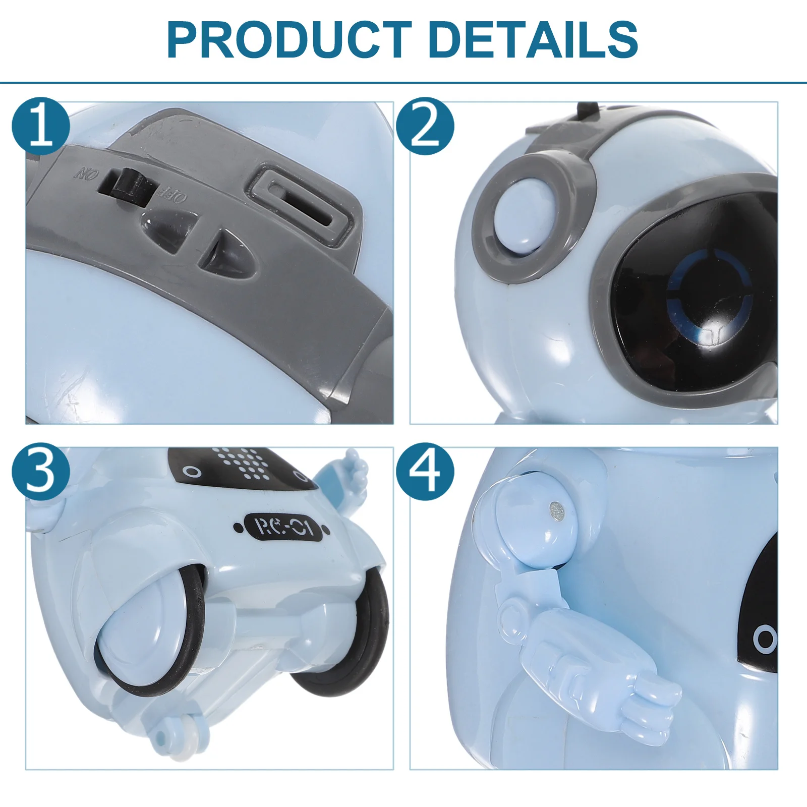 Mini Voice Smart Robot For -Blue, Rc Sound Control Walking Dancing Led Interactive Toy, Educational