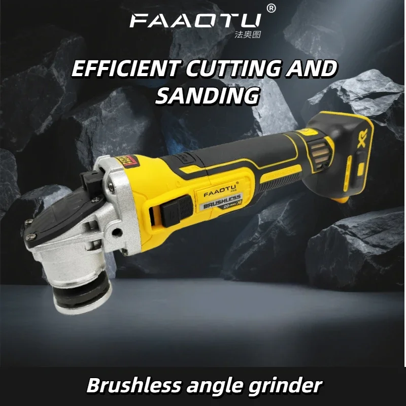 

Угловая шлифмашина FAAOTU DCG405 с плоской головкой 125 мм – бесщеточный аккумуляторный режущий инструмент, совместимый с аккумуляторами DeWalt