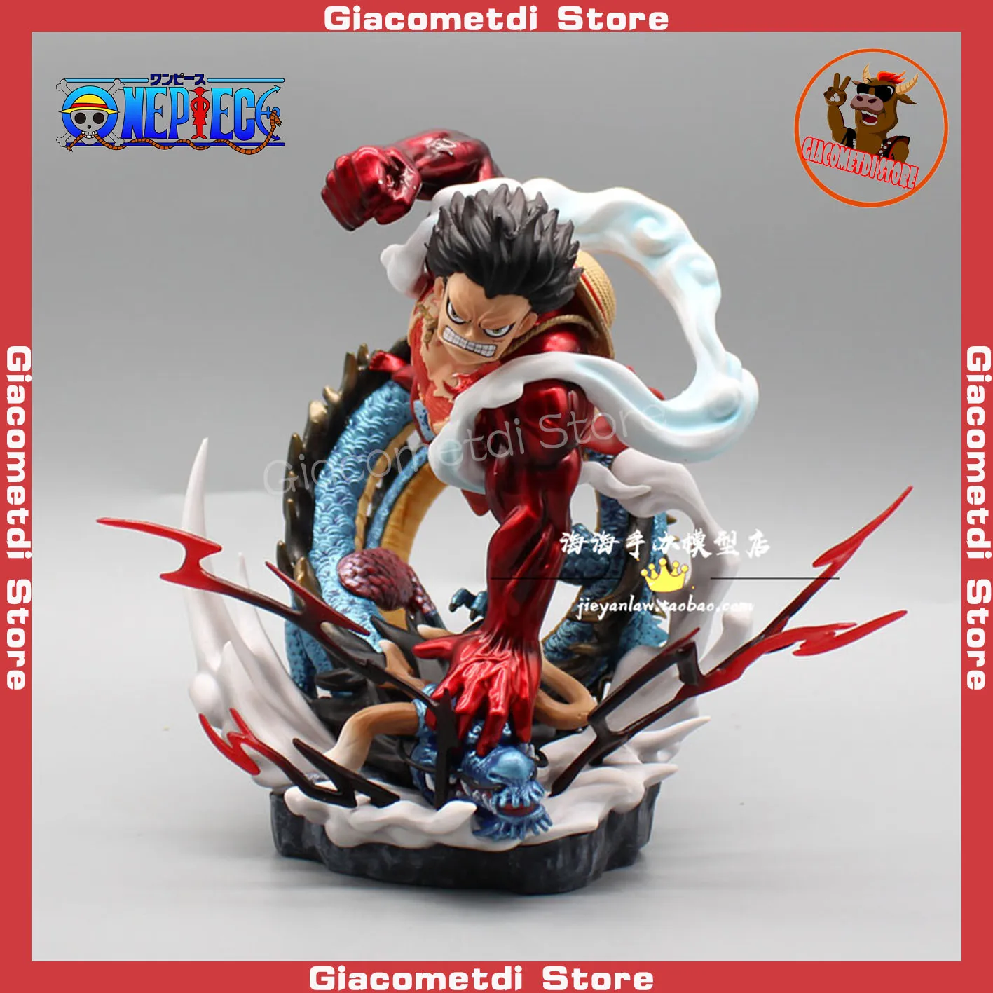 One Piece Anime Figure Wano Country Monkey D Luffy VS Kaido Dragon Fighting GK Luffy PVC Action Big Size Figure Model StatueToy