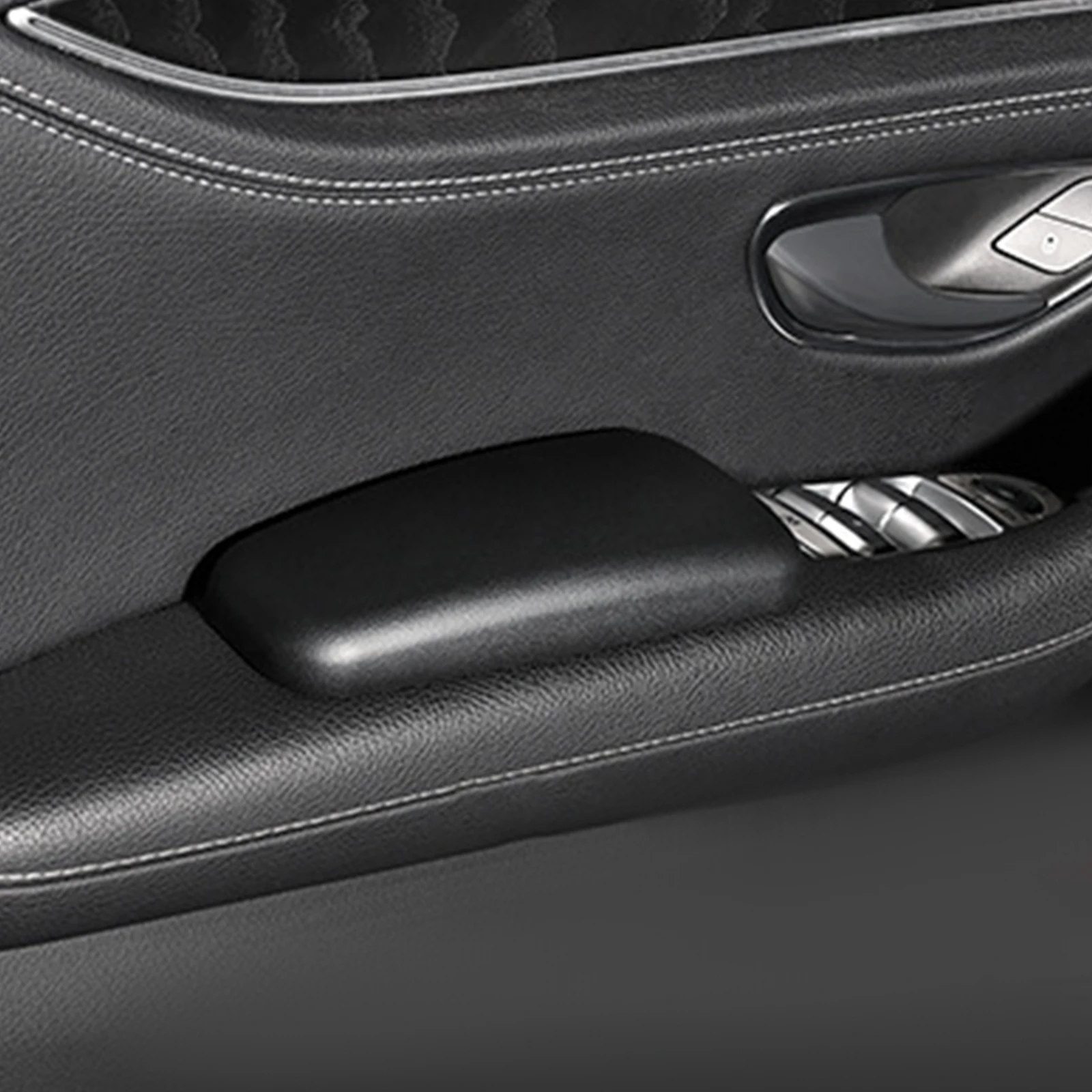 2 Stück Auto-Armlehnenpolster, bequemes, weiches Leder-Armlehnen-Kniekissen, selbstklebende Auto-Armlehnen-Ellbogenpolster für universelle Autotüren – Detail 7