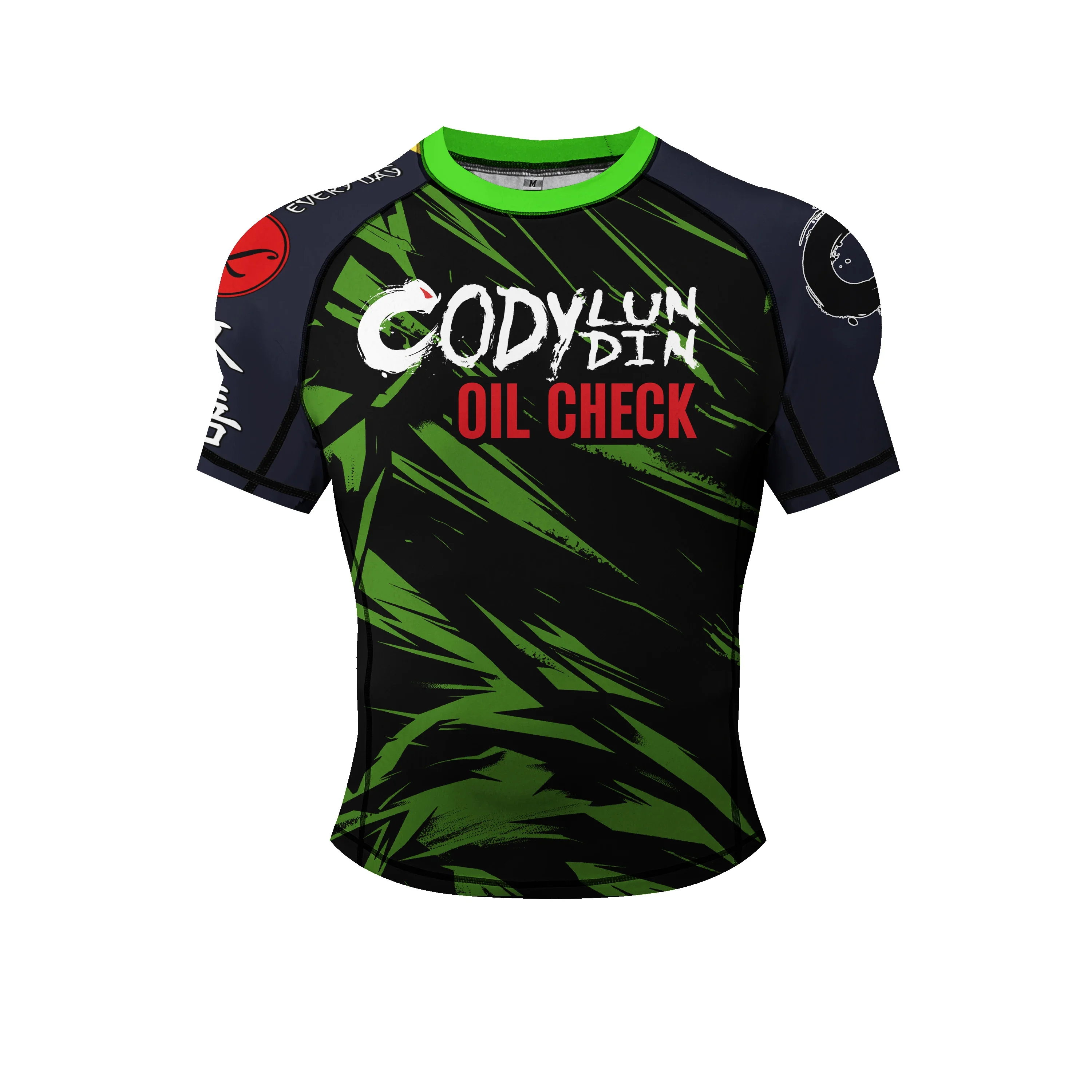 

Cody Lundin Fast Dry Breathable Rashguards For Men's MMA BJJ Muay Thai Combat Tight Short Sleeve Shirt With 3D Digital Printing