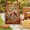 Birds Garden Flag, Autumn Nature Leaves Branch Fall Orange Burlap Double Sided Decorative Outside Flags for Outdoor Lawn Fro llz