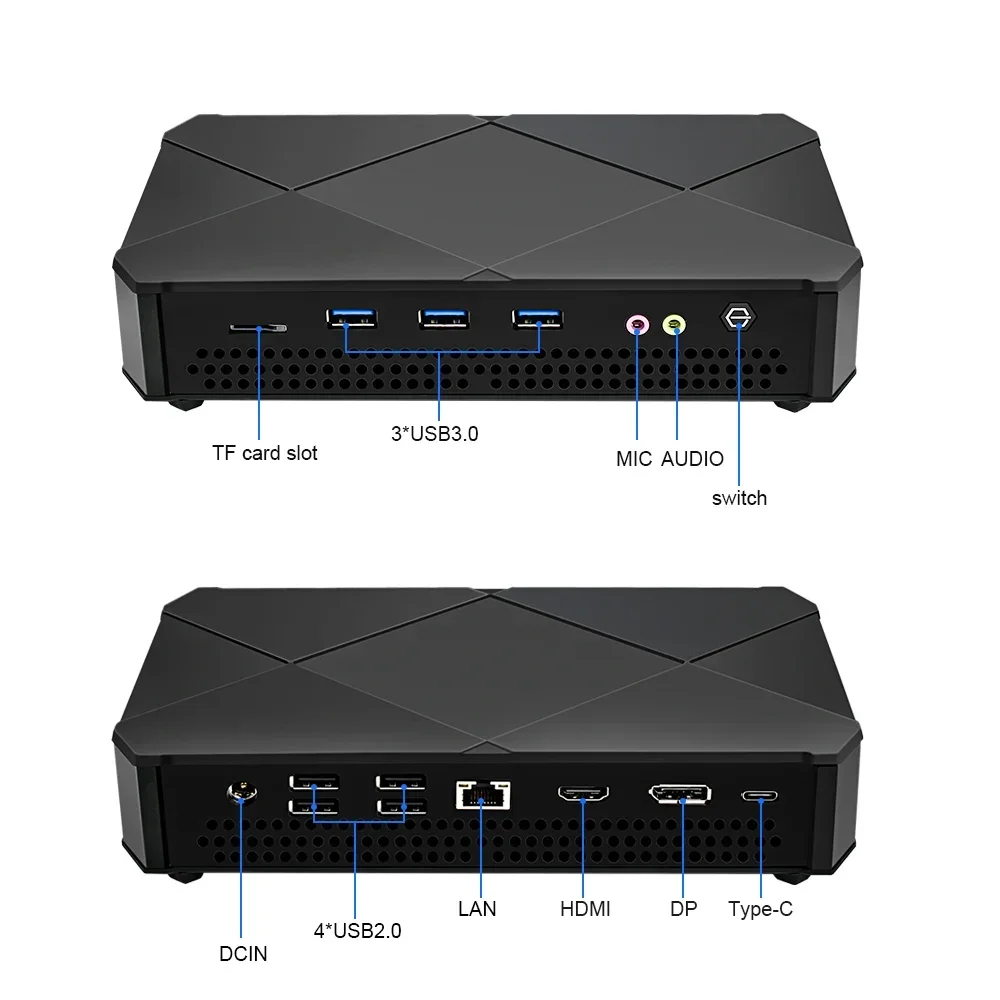 Mini PC Gamer Nuc AMD Ry-zen 9 5900HX Core i9 11900H Computador de mesa Dual Ram Dual NVMe 3x4K PC para jogos HTPC WiFi6