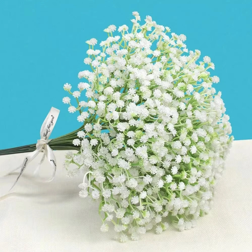 30/60PCS Artificial Plastic Flower Gypsophila Outdoor Garden Courtyard Home Vase Table Wedding Bridal Bouquet DIY Gift Accessory
