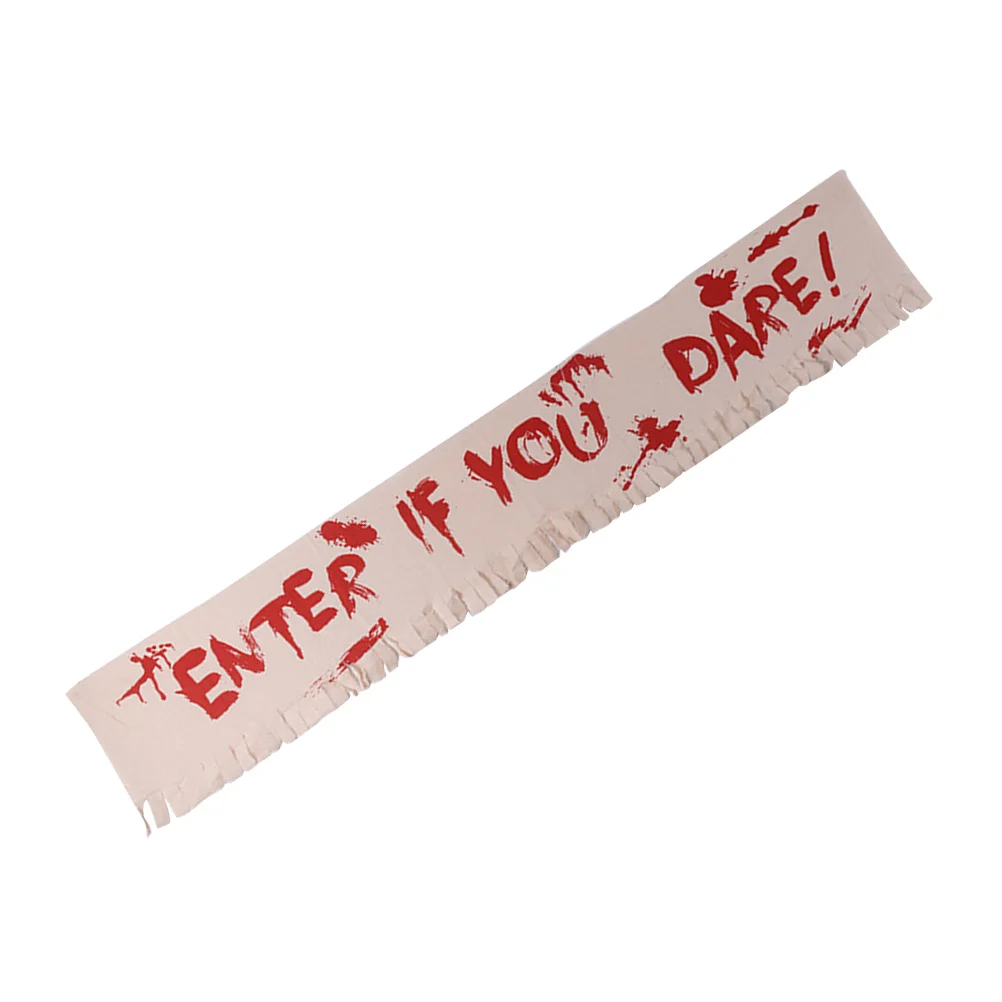 Enter If You Dare Banner Halloween Photo Props Hanging Decorations Sign Banners The Gathering Bunting