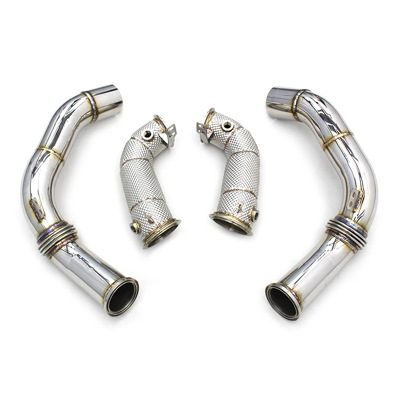 

Custom 4.4T Top Quality 304 Stainless Steel F90 M5 Exhaust Downpipe For Header Tube Straight Pipes System