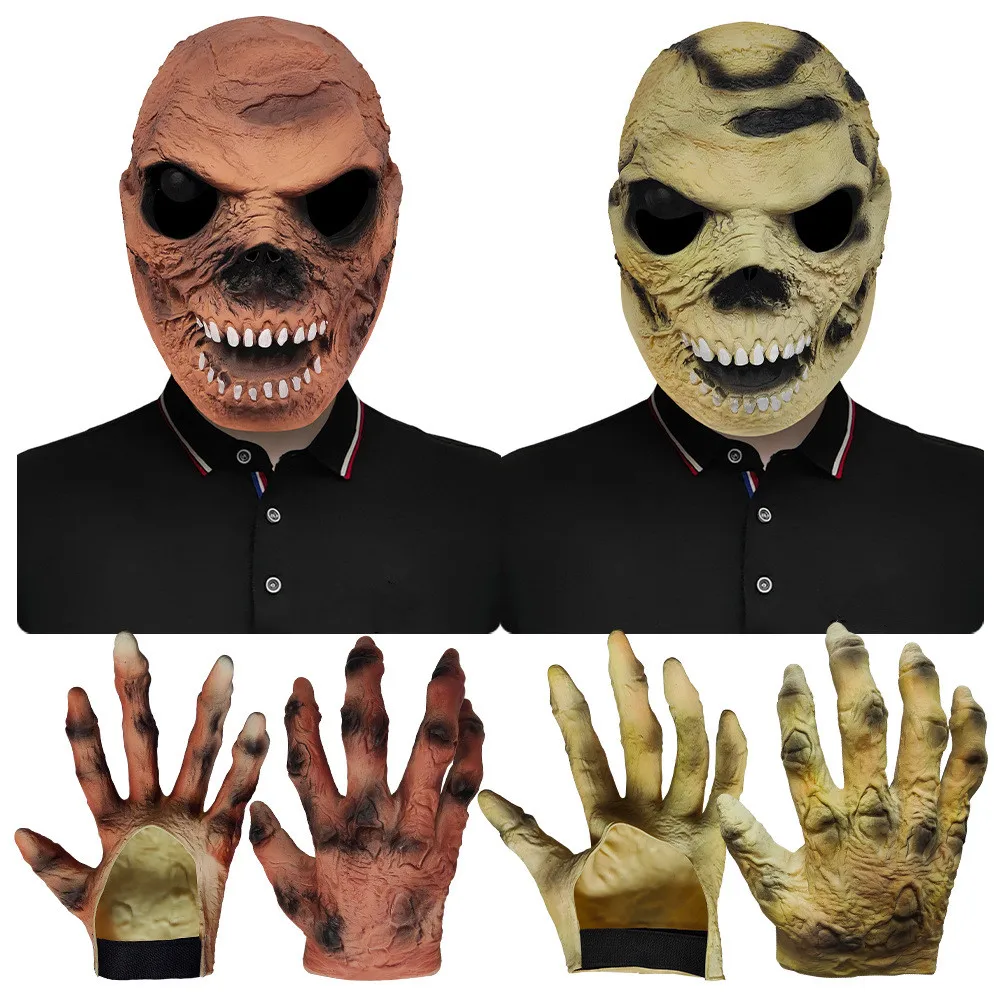 Halloween Totenkopfmaske mit Beiden Händen Gruselige Schreckliche Horror-Party-Dekoration Lustige Cosplay-Requisiten Masken – Detail 1