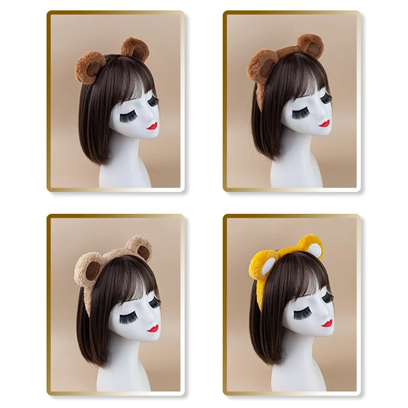 عصابة رأس على شكل آذان الدب الساحرة للنساء والفتيات - تلبيس الهالوين وعيد الميلاد - زخرفة شعر كرتونية ملتوية