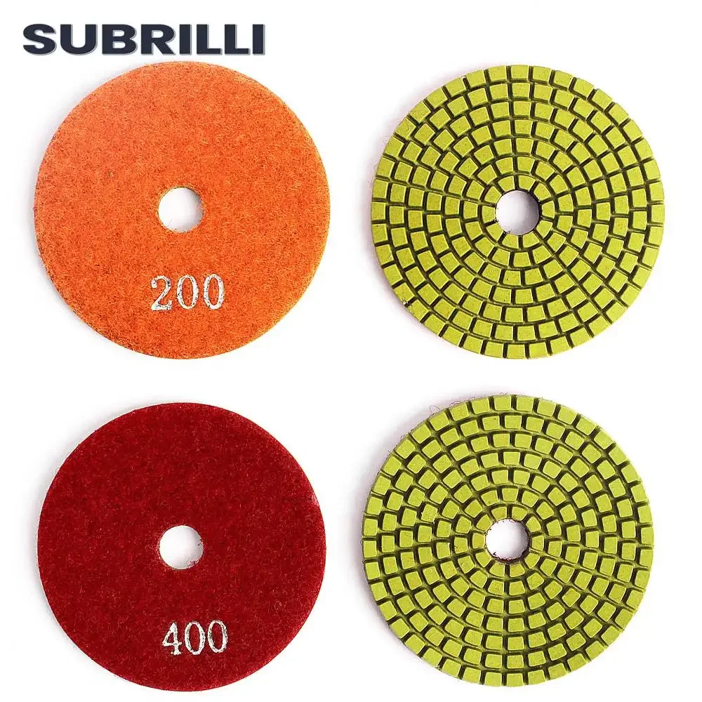 SUBRILLI 3 "แผ่นขัดเพชรแผ่นขัดสําหรับหินอ่อนหินแกรนิตล้อขัดแบบยืดหยุ่นสําหรับขัดมือเครื่องมือหินเซรามิค