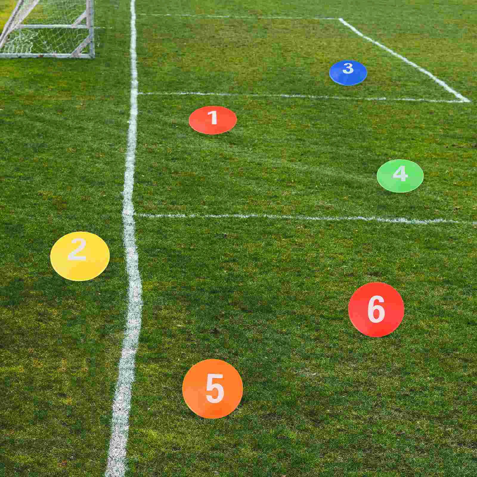 Soccer Floor Number Sign Logo Plate Football Training Markers PVC Outdoor Spot Emblems