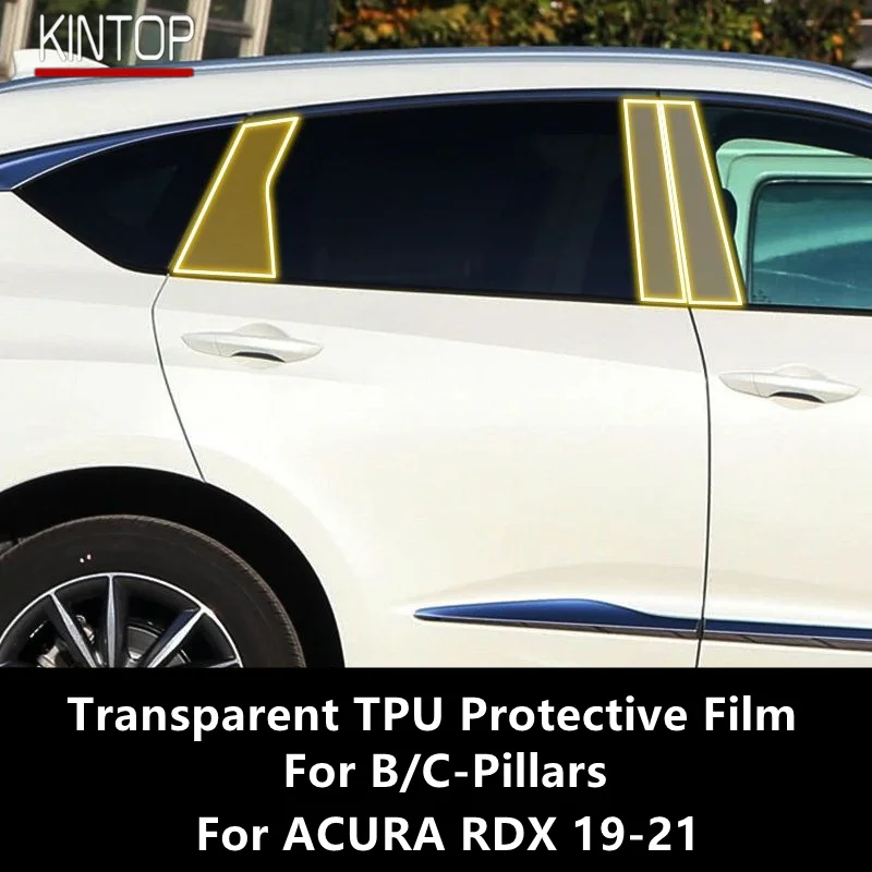 

For ACURA RDX 19-21 B/C-Pillars Transparent TPU Protective Film Anti-scratch Repair Film Accessories Refit