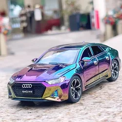 1:32 Scale RS7 Models Toys Cars 6 Doors Opened Miniature Supercar Rubber Tires with Light Music Vehicles Boys Decoration Gifts