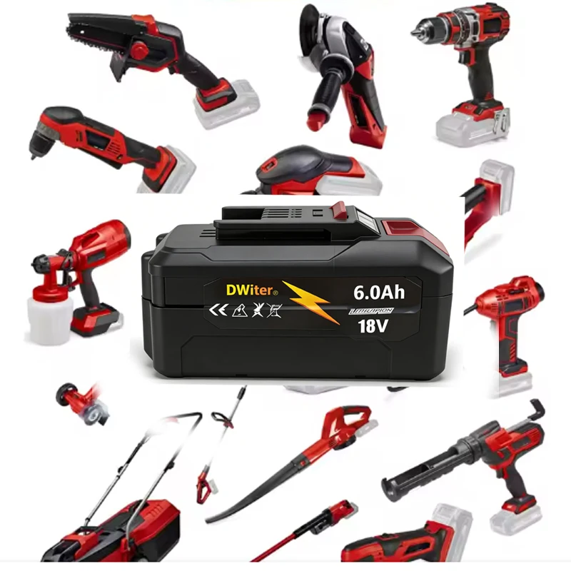 good New 18V 9000mAh Lithium-ion Rechargeable Battery 4511481 for Einhell 18-Volt Power X-Change Cordless Power Tools, Ozito