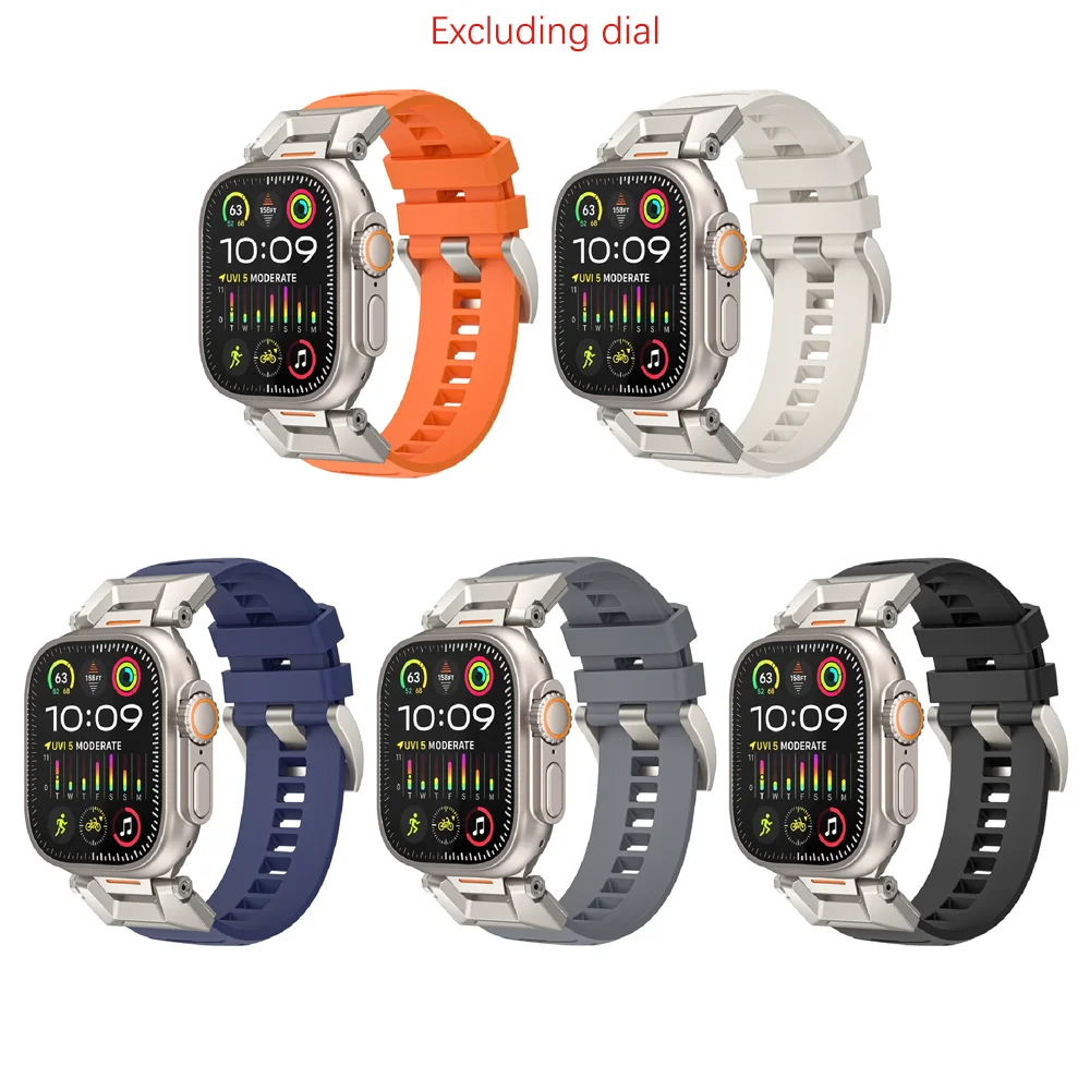 

Suitable For Apple Watch 4/5/6/7/8/9 Generation SE/Ultra Functional Style Fluoroelastomer Strap FKM Exquisite Strap