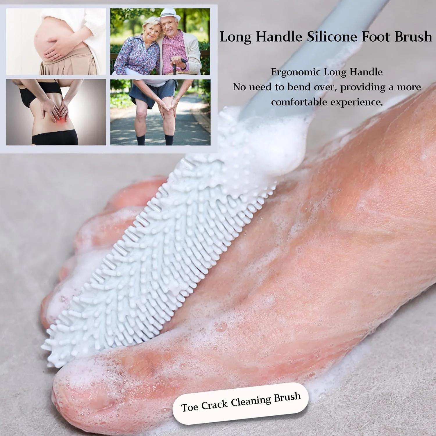 New Multifunctional Toe Seam Scrubbing Brush, Rubbing Foot Tool, Relieve Itching Rubbing, Ash Wash Feet, Remove Dead Skin Tool
