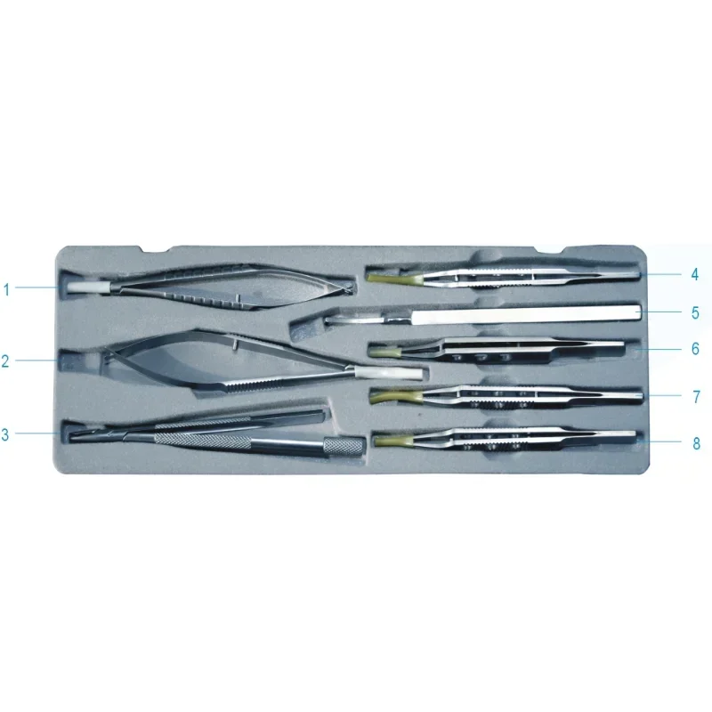 Ophthalmic Instrument Ophthalmic Surgery Sets Micro Surgical Forceps Set For Intraocular Lens Implantation