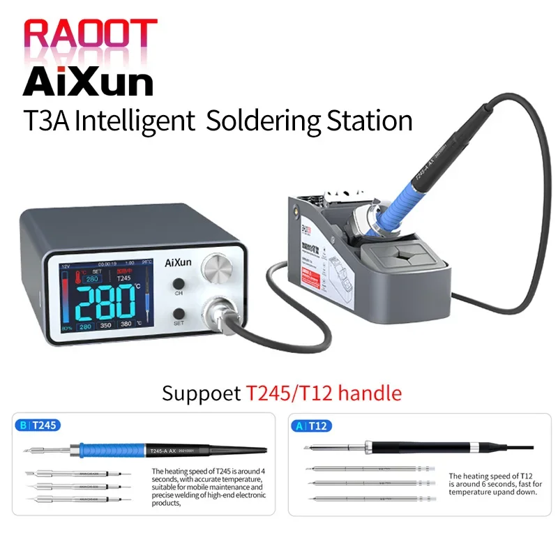 AIXUN T3A Soldering station With T245 Handle Professional Electronic Soldering Iron Tips Precision Welding Station Repair Tools