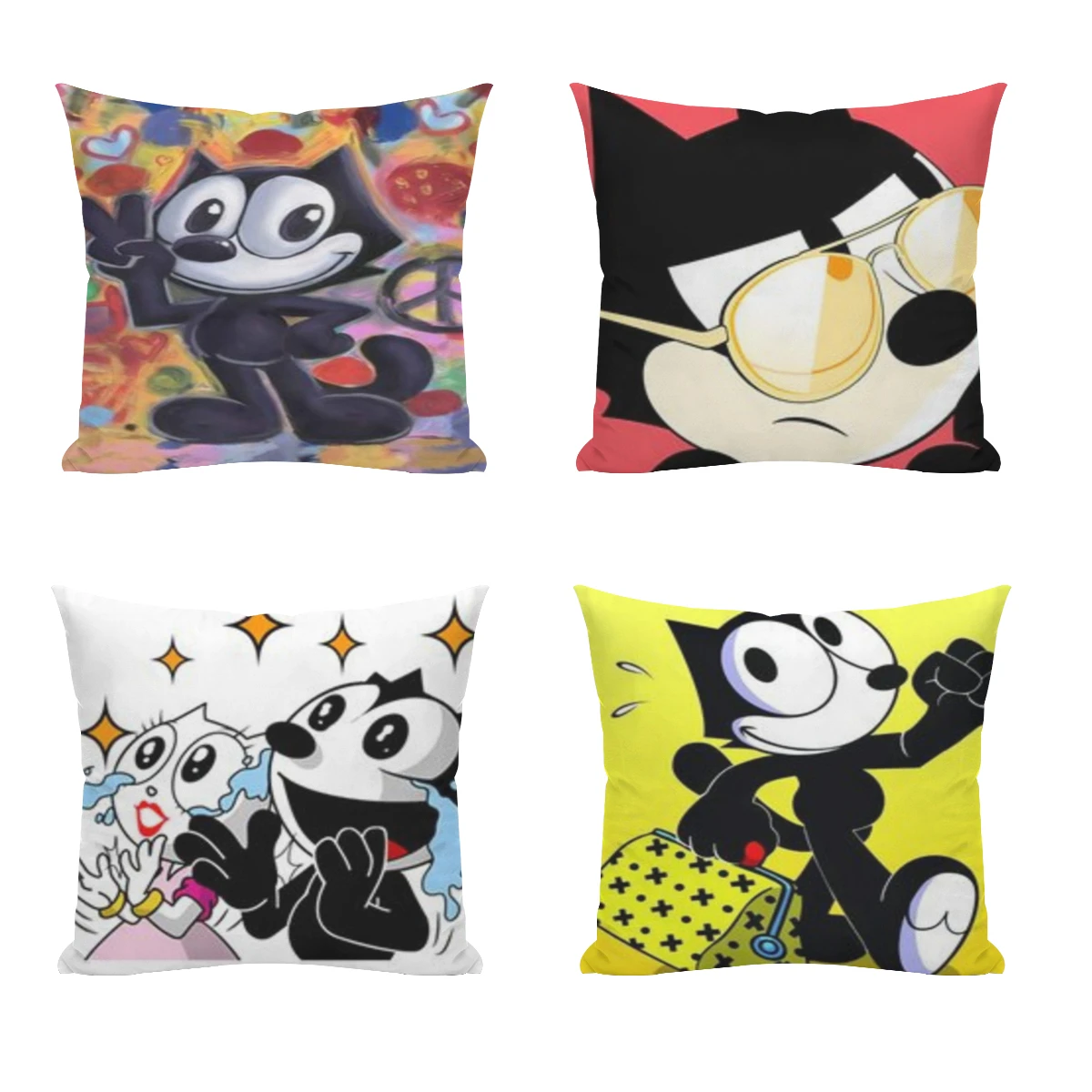 

Black Cat Pillow Cushion Case Dakimakura Cover Decorative Sleeping 45x45cm