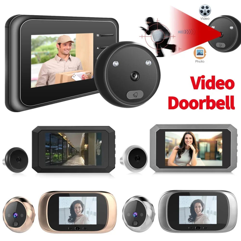 Digital Magic Eye Electronic Viewfinder Night Vision Video Digital Door Viewer 1400mAh Build-in Lithium Battery 1080P Camera