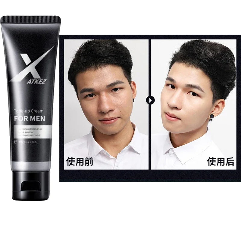 50g Men Concealer BB Cream Base Makeup Oil-control Long-lasting Moisturizing Cosmetics Waterproof Sweatproof Natural Base Makeup