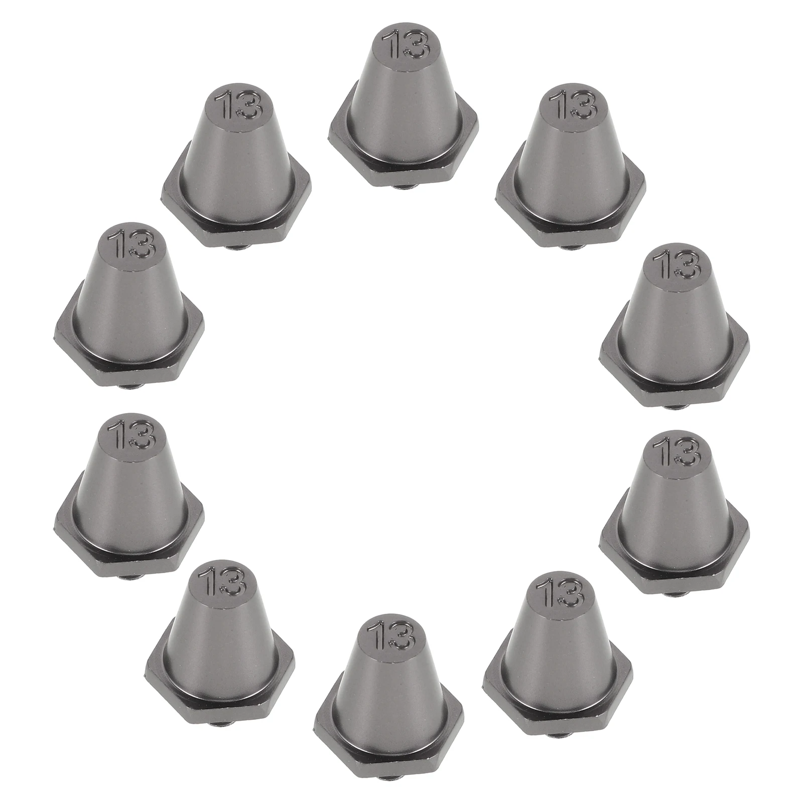 

10pcs Football Shoe Cleats Replaceable Soccer Spikes Lightweight Anti-Slip Track Running Golf Shoes Spike Accessories M5 Screws