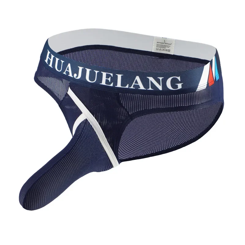 

Men's Mesh Briefs with Pouch Ultra-Breathable Separate Design Underwear Quick Dry Bulge Pouch Underpants