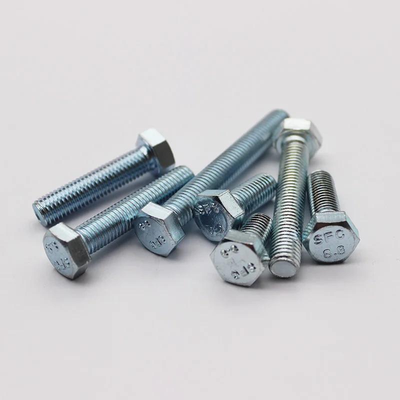 M7-1.0 Bolt Hex Head Cap Screw Grade 8.8 Zinc Plated