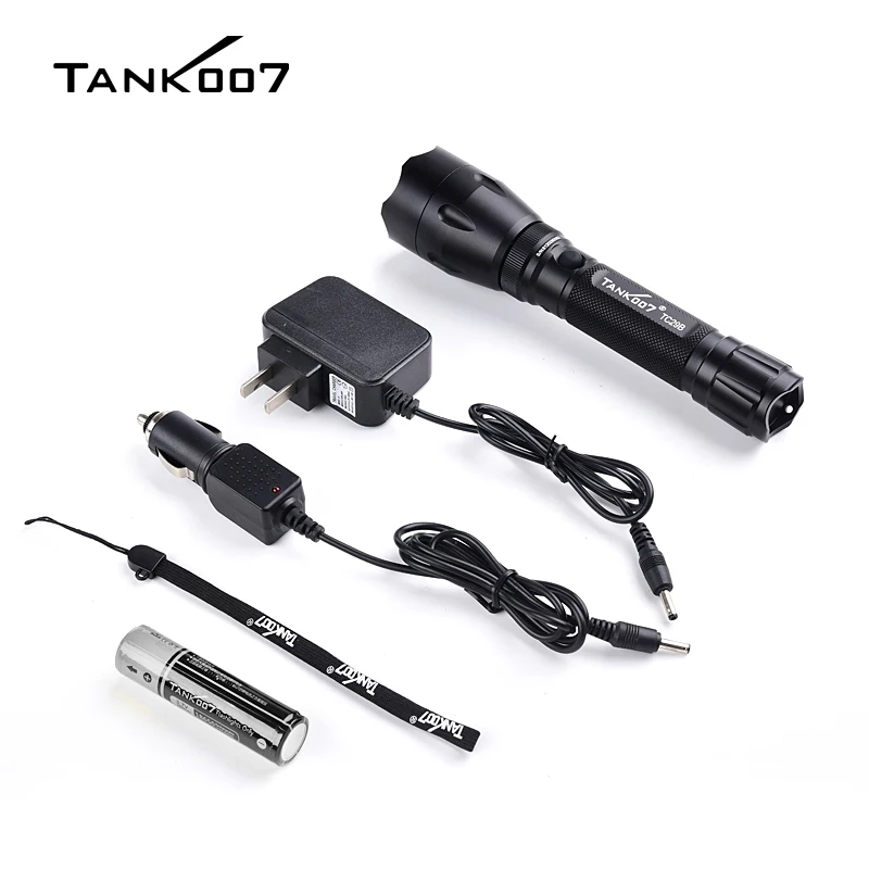 

Tank007 TC29B Powerful 800 Lumens 3.7v Rechargeable Long Focus Torch Flashlight