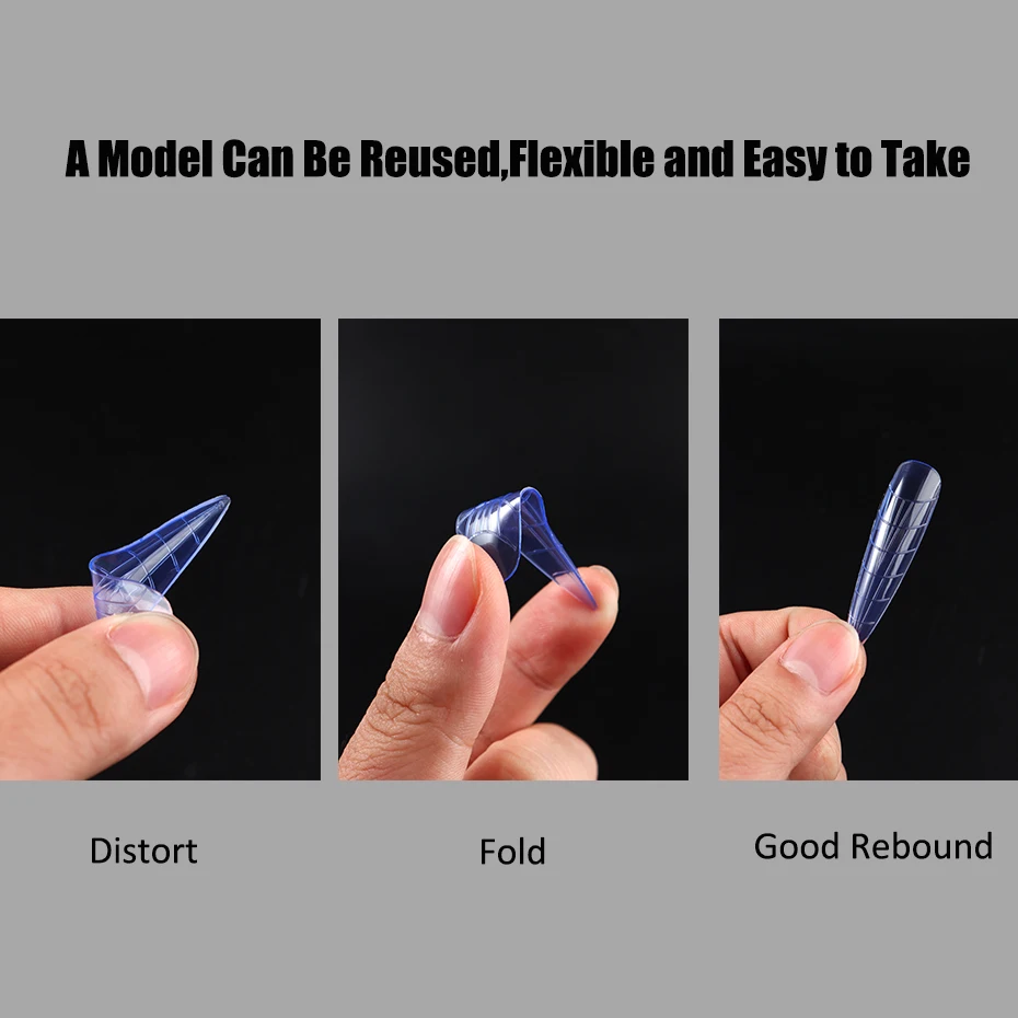 288 Pz/scatola Gel di Estensione Unghie per Costruzione Rapida Stampo 12 Formati per Unghie Francese Stile Copertura Completa Dito Top Forme Suggerimenti Strumenti