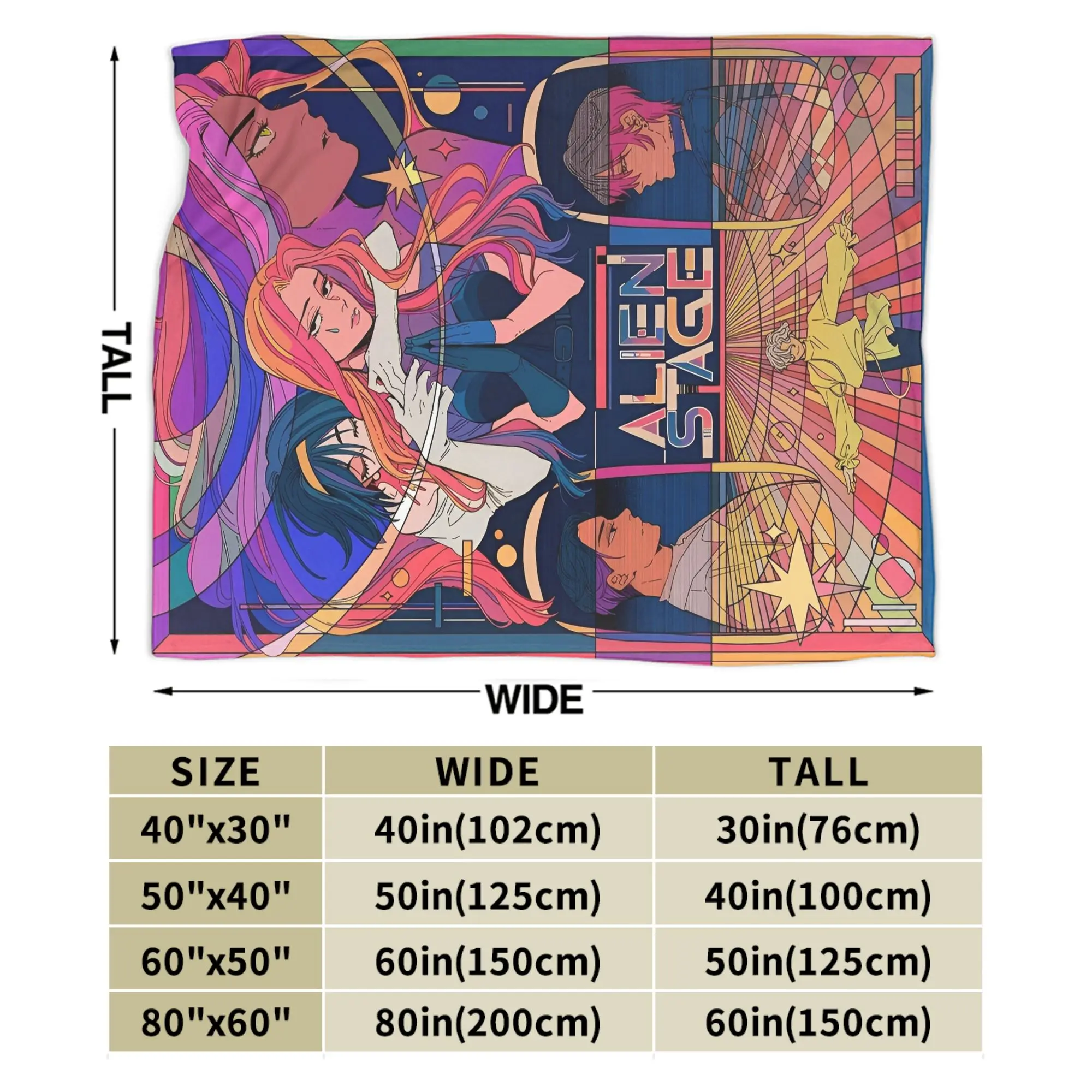 أنيمي الغريبة المرحلة بطانية طائرة السفر الفانيلا رمي بطانية للمنزل ديكور سوبر دافئ مخصص المفرش هدية فكرة