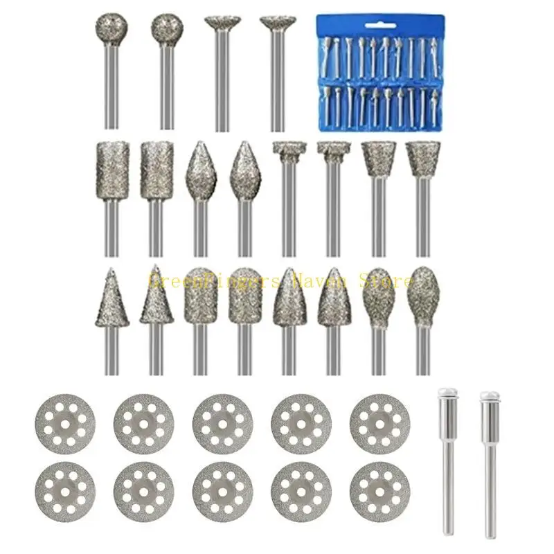 مجموعة لقم الثقب الماسي F68D مقاس 1/8 بوصة مجموعة لقم الثقب الماسية لطحن الأزيز #2