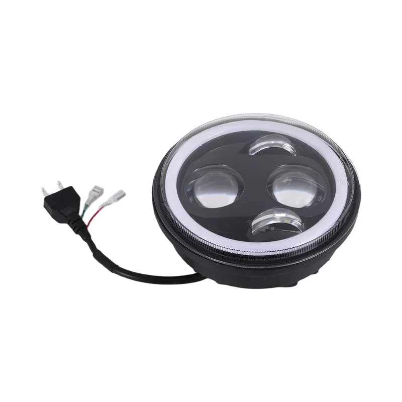 5-3/4 นิ้วไฟหน้ารถจักรยานยนต์ LED ไฟหน้าสําหรับ Sportster Iron 883 Dyna Street Bob