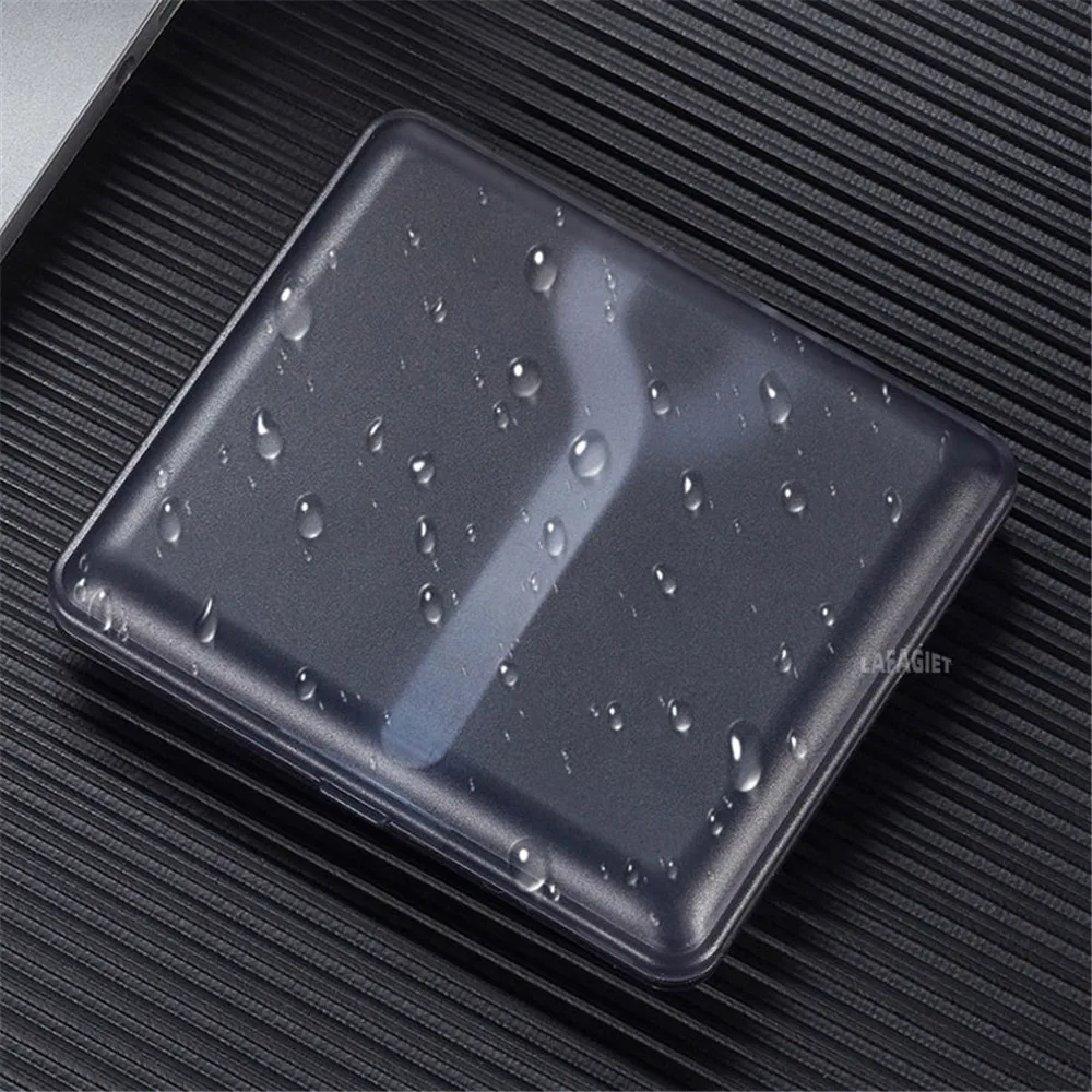 84mm Waterproof Cigarette Case Transparent Matte Folio Tobacco Holder Portable Pocket Storage Smoking Box For Smoker Men Gift