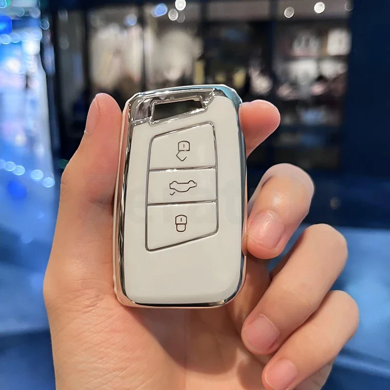 السيارات قذيفة فوب حامل ل Volkswagen VW CC Magotan البديل B8 لافيدا بورا لينة بولي TPU حافظة مفاتيح السيارة غطاء المفاتيح الملحقات