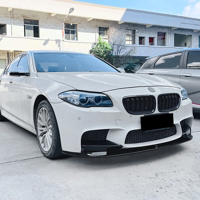 

4Pcs Car Front Bumper Lip Spoiler Splitter Canard For BMW 5 Series F10 F11 M5 M-Sport 2011-2017 ABS Gloss Black Bodykits Tuning