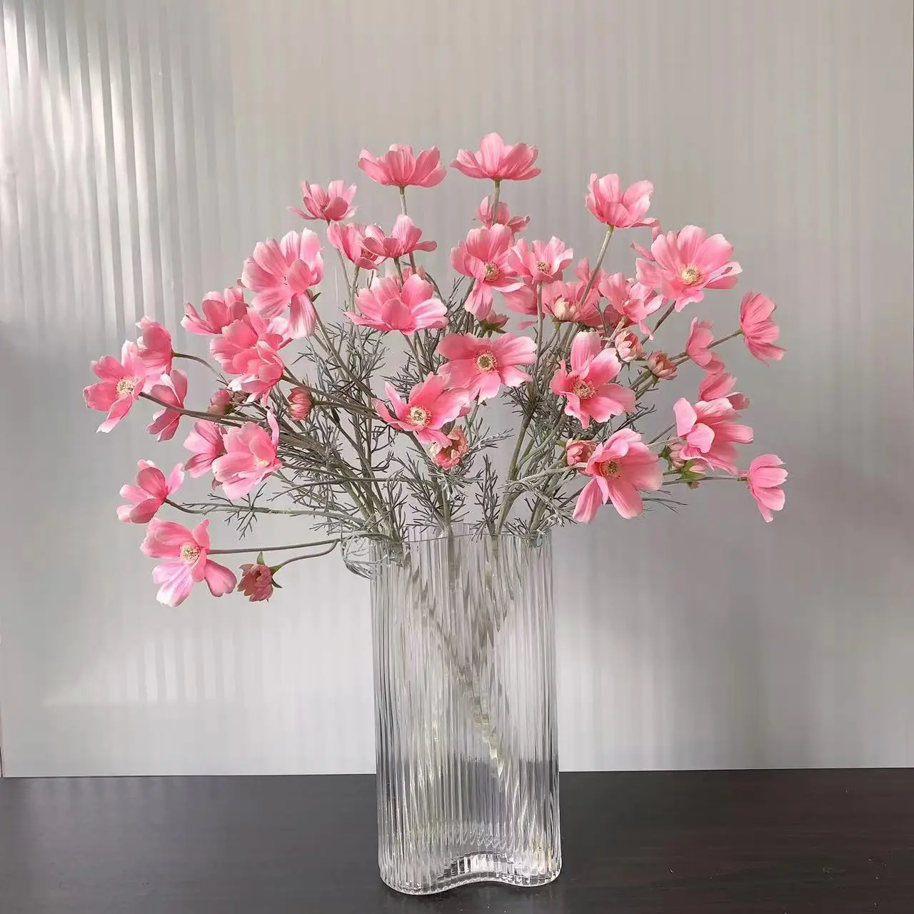 Artificial Gesang Flower Single Branch 4 Fork Cosmos Fake Flower Silk Flower Bouquet Living Room Wedding Home Decoration