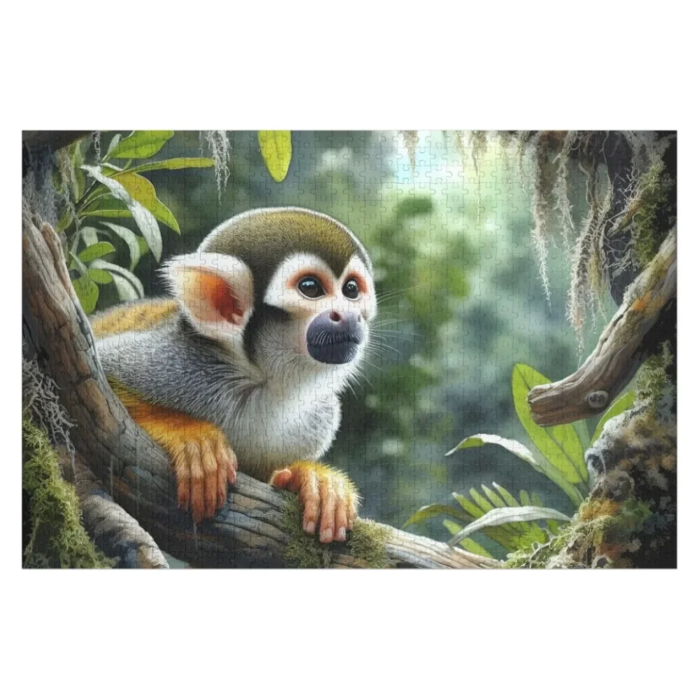 

Squirrel monkey animal art Jigsaw Puzzle Wooden Jigsaws For Adults Baby Wooden Puzzle