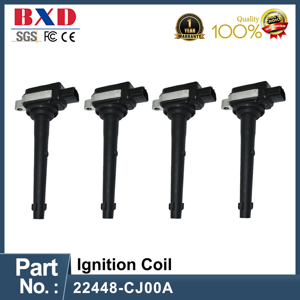 1/4PCS OEM 22448-CJ00A Ignition Coil For Nissan Sentra Tiida Micra X-Trail March 0221604014 1.6 1.8 2.0 22448CJ00A 22448-ED800