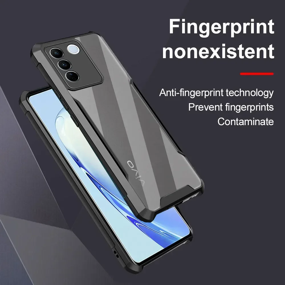 For Vivo V27 Pro Case Clear Acrylic Shockproof Coque Vivi V27E V 27 27V V27Pro VivoV27 E Camera Protect Bumper Phone Cover Capa