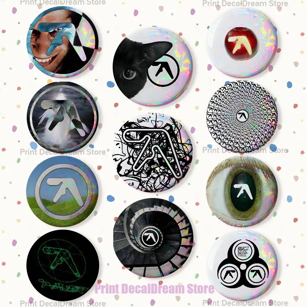 

A-Aphex Twin Enamel Pins Funny Cartoon Characters Badge Fashion Jewelry Accessories Round Snap-in Brooch on Backpack