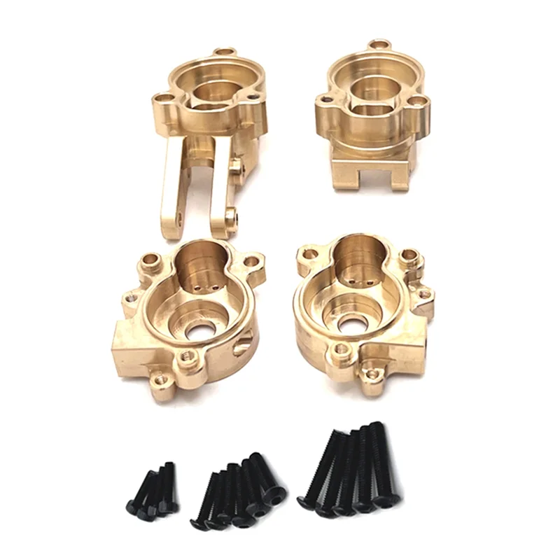 

WOWFU-RC Car Upgrade Brass Rear Axle Steering Cup + Gear Cover Kit For 1/10 YK4107 RC Car Upgrade Accessories