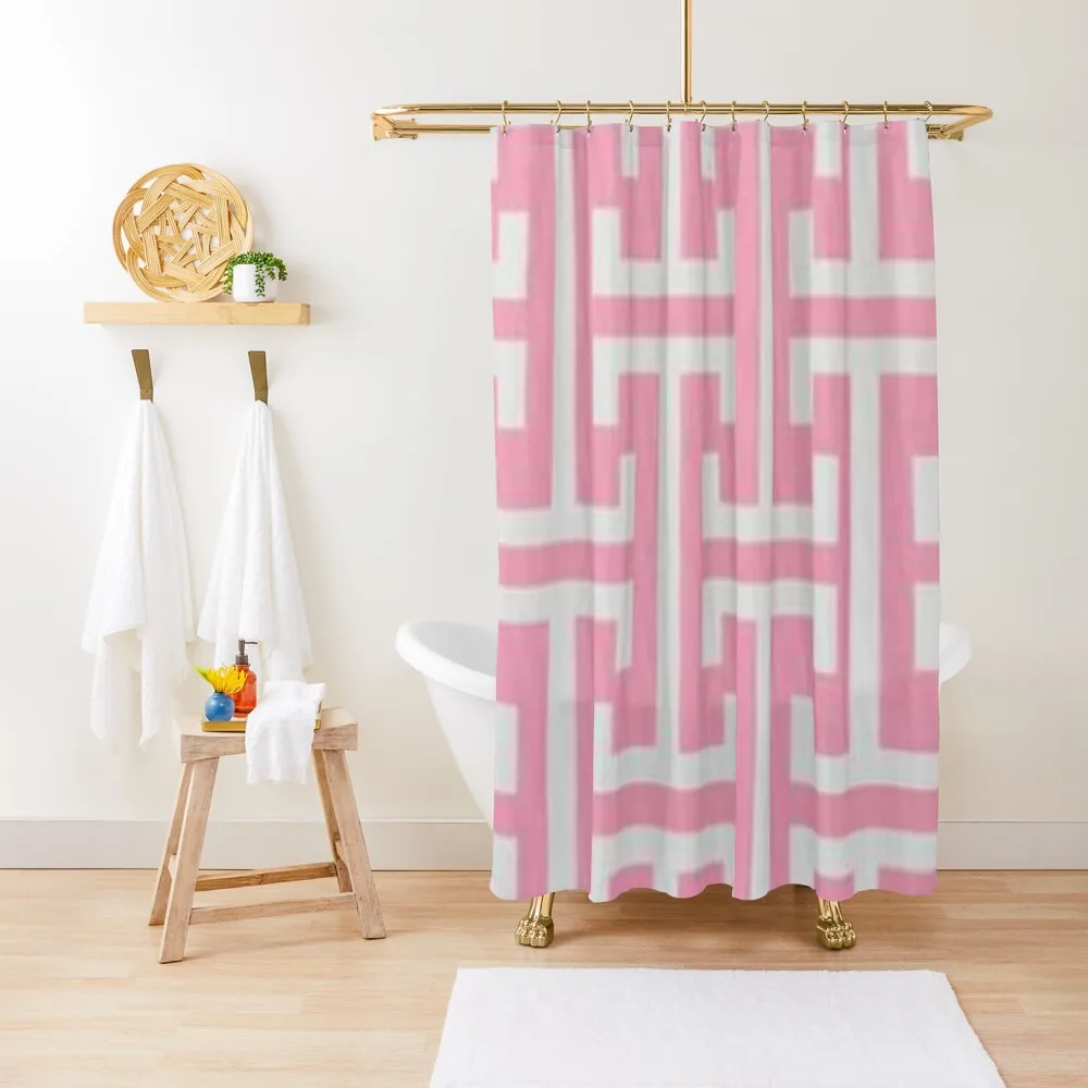 

pink and white Shower Curtain Shower Waterproof Bathroom And Shower Cover Waterproof Bath And Anti-Mold Curtain