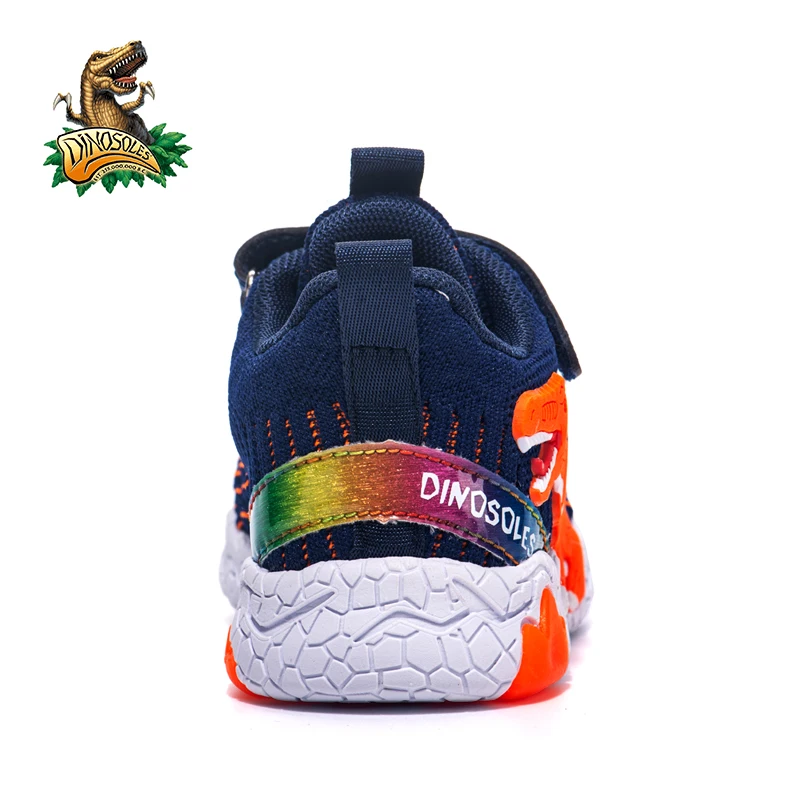 Dinosaur Shoes Boys Spring Flash mesh flash shoes children sports shoes leather surface boys