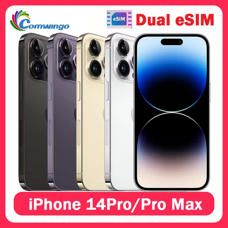 Apple iPhone 14 Pro/14 Pro Max Dual eSIM 128/256 ГБ ROM OLED Face ID NFC A15 Оригинальный мобильный телефон Uesd iphone 14pro 14 pro max