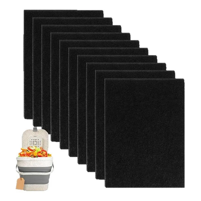 Y42A-Odor-Eliminating Carbon Filter Pad-Activated For Joseph For Kitchen Waste Bins 10Pcs For Compost Bin Compatible
