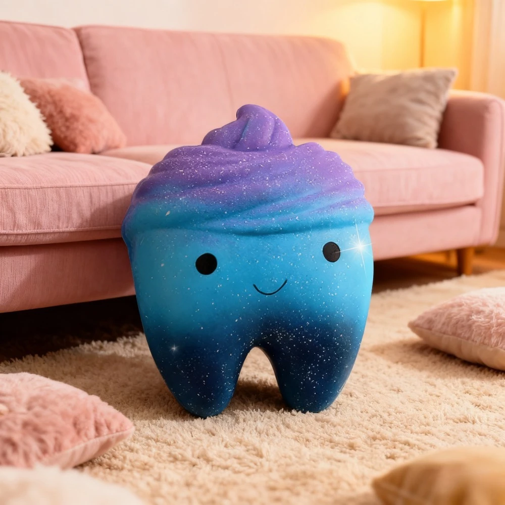 1pc Dental Zähne Form Lächeln Langsam Rebound Squeeze Geschenk Hand Spinner Oral Klinik Zahnmedizin Entspannen Nette Cartoon Erwachsene Kinder spielzeug